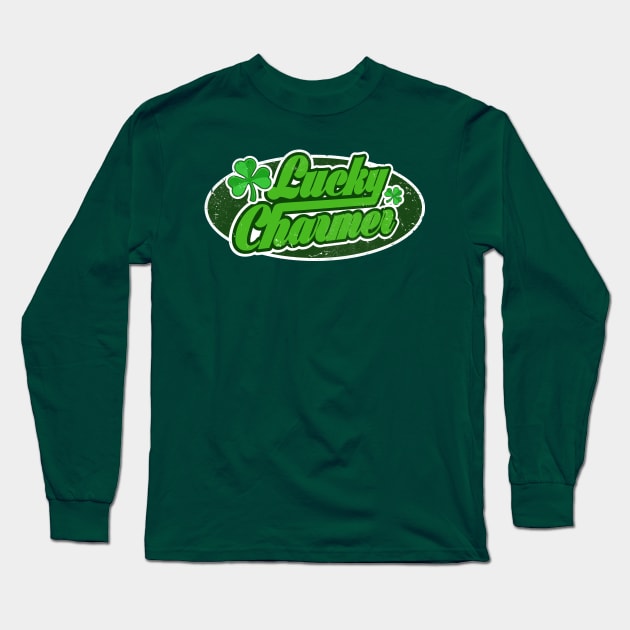 St Patricks Day Lucky Charmer Long Sleeve T-Shirt by NineBlack